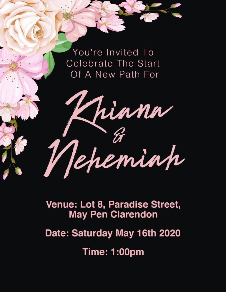 Khiana & Nehemiah Wedding Invitation